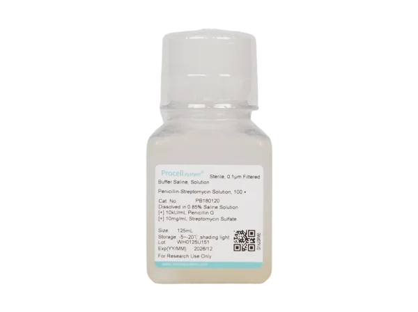 Penicillin-Streptomycin Solution, 100×, (125 mL)